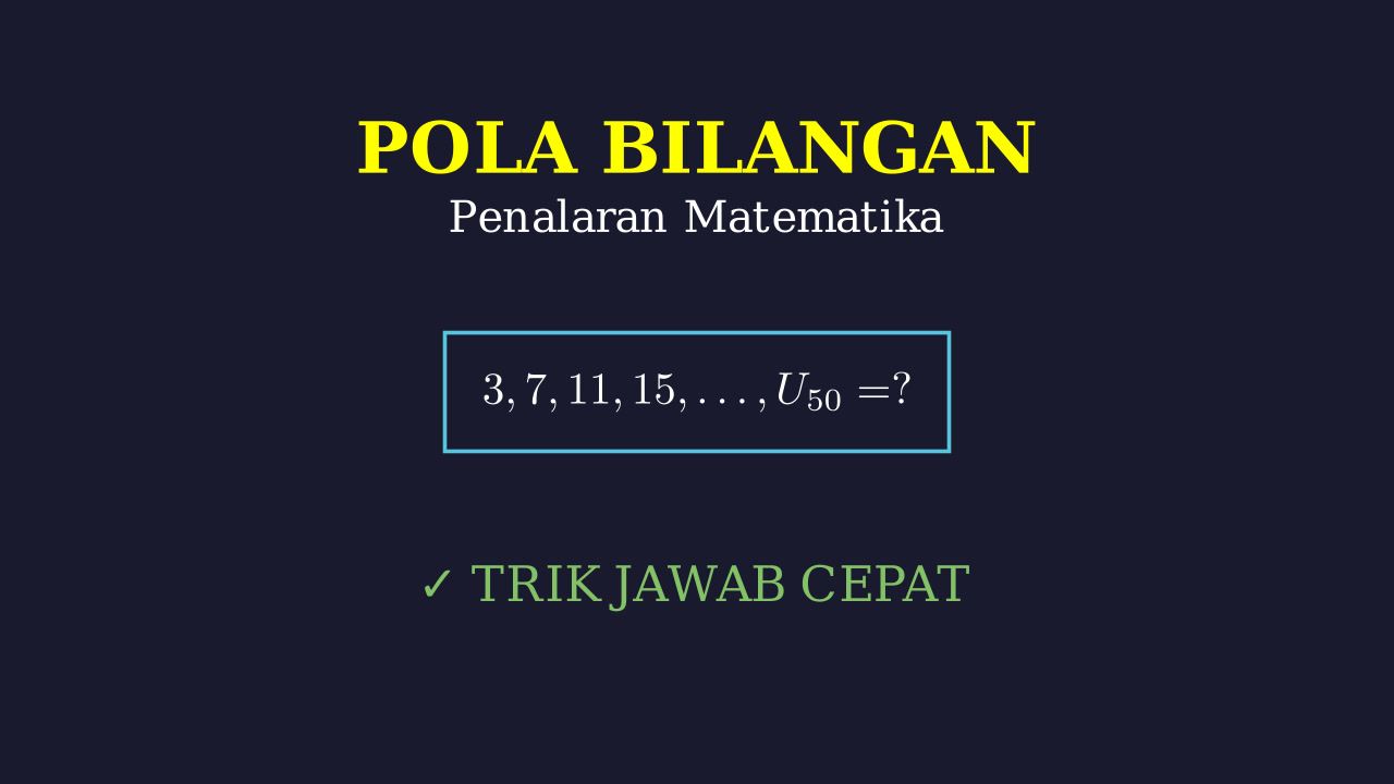 Memahami Pola Bilangan
