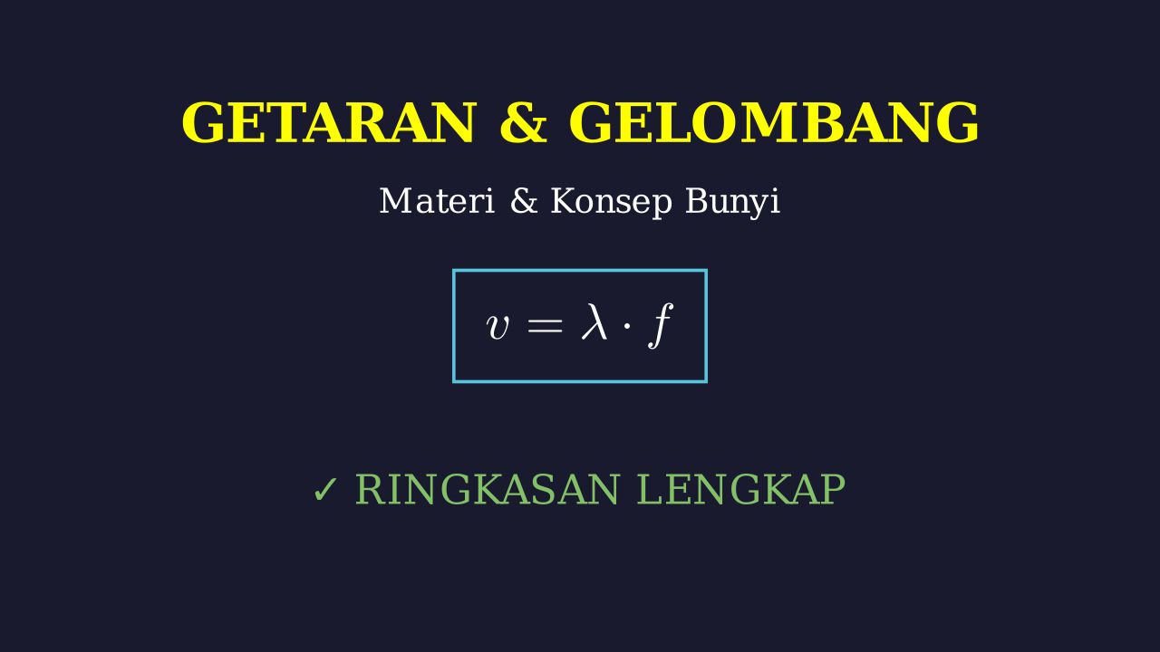 Getaran, Gelombang, dan Bunyi