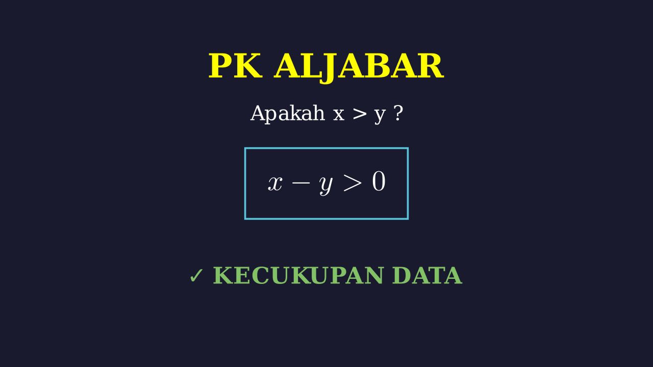 Kecukupan Data: Perbandingan Nilai x dan y