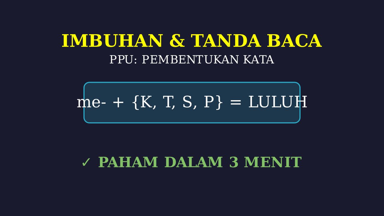 Imbuhan & Tanda Baca: Paham 3 Menit