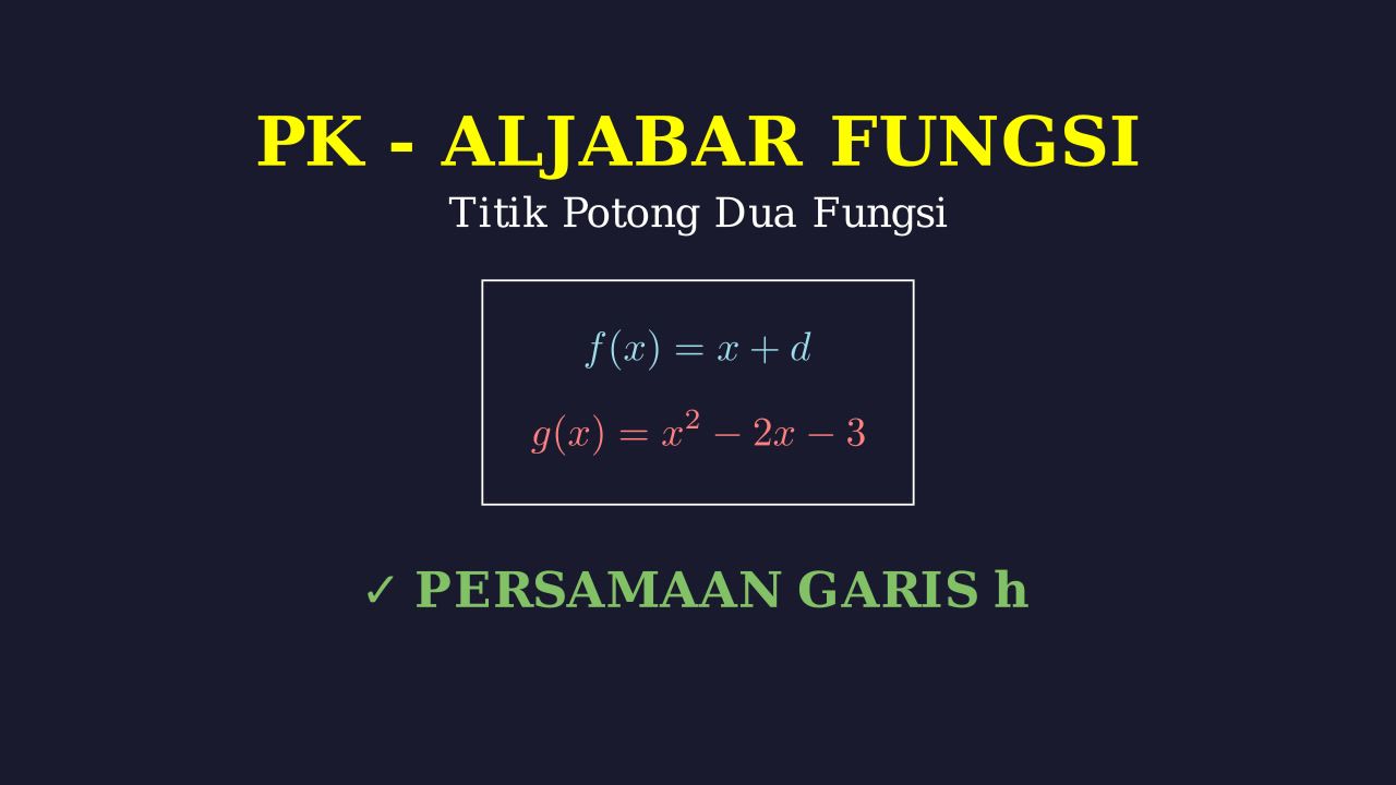 Titik Potong Garis dan Parabola