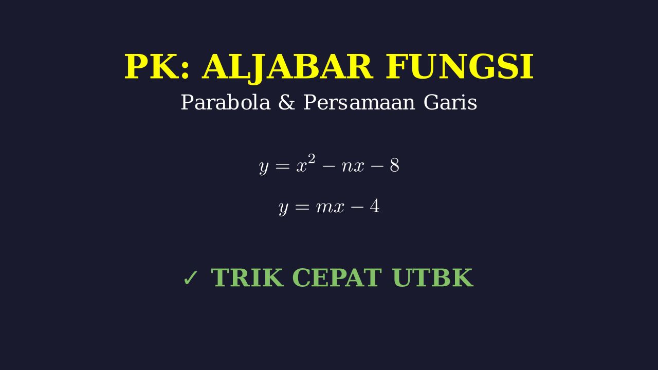 Persamaan Garis dan Parabola