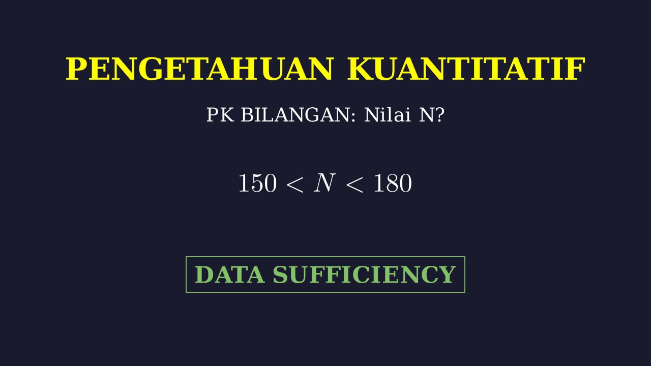 Kecukupan Data: Bilangan Bulat N