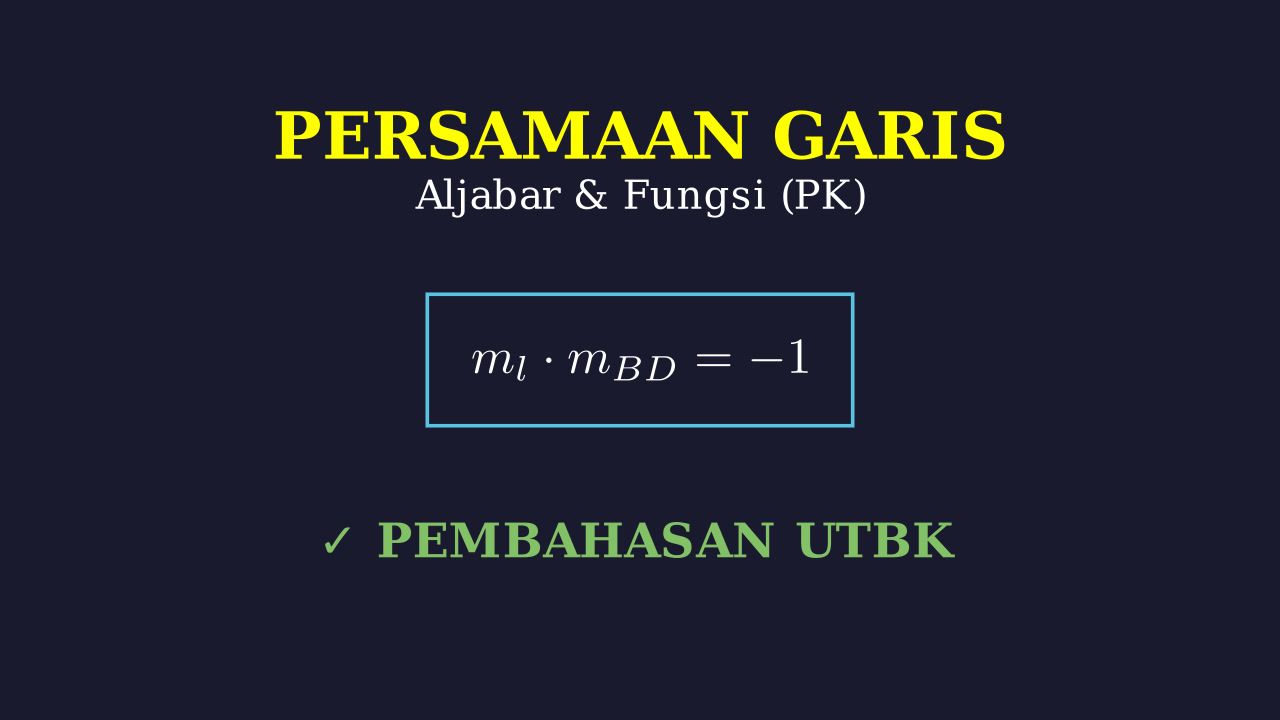 Persamaan Garis Tegak Lurus Diagonal Persegi