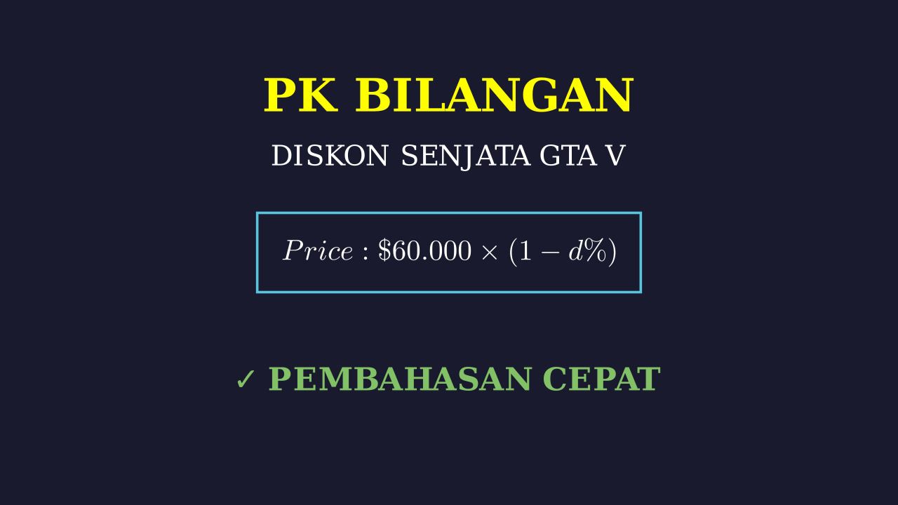 Menghitung Diskon Senjata GTA