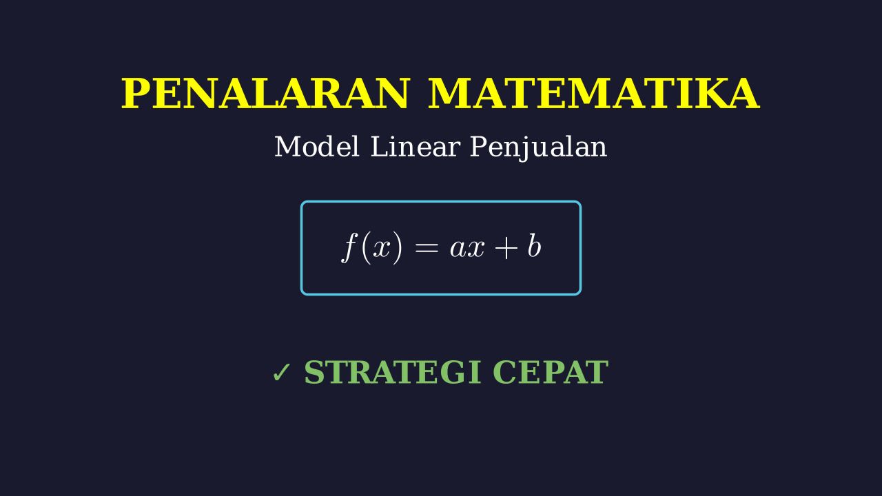 Model Linear: Diskon dan Penjualan