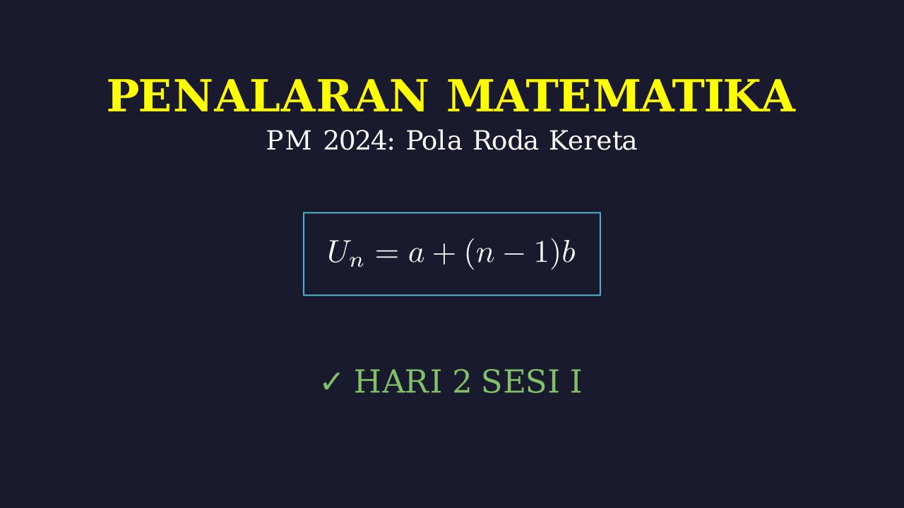PM 2024: Penalaran Roda Kereta Api
