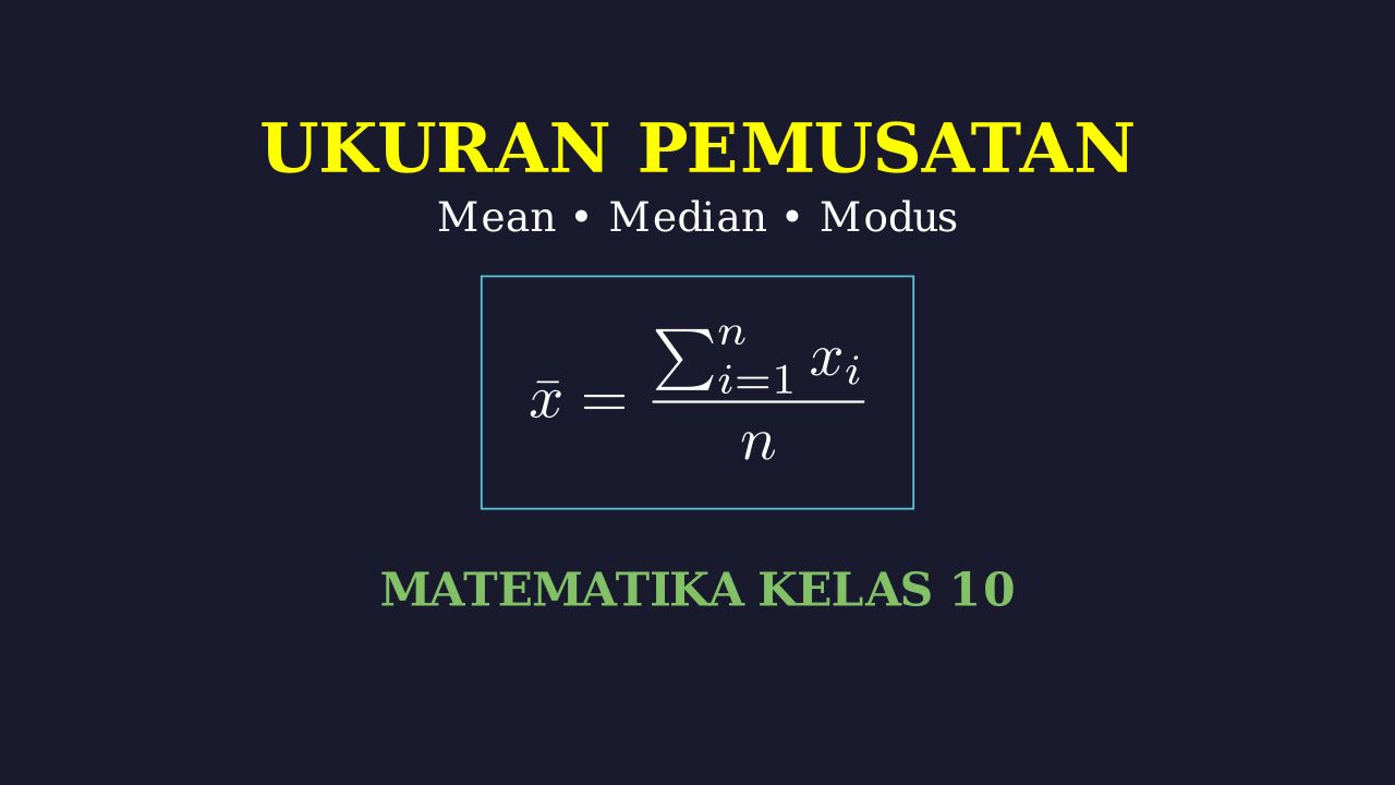Ukuran Pemusatan Data: Materi Lengkap Kelas 10