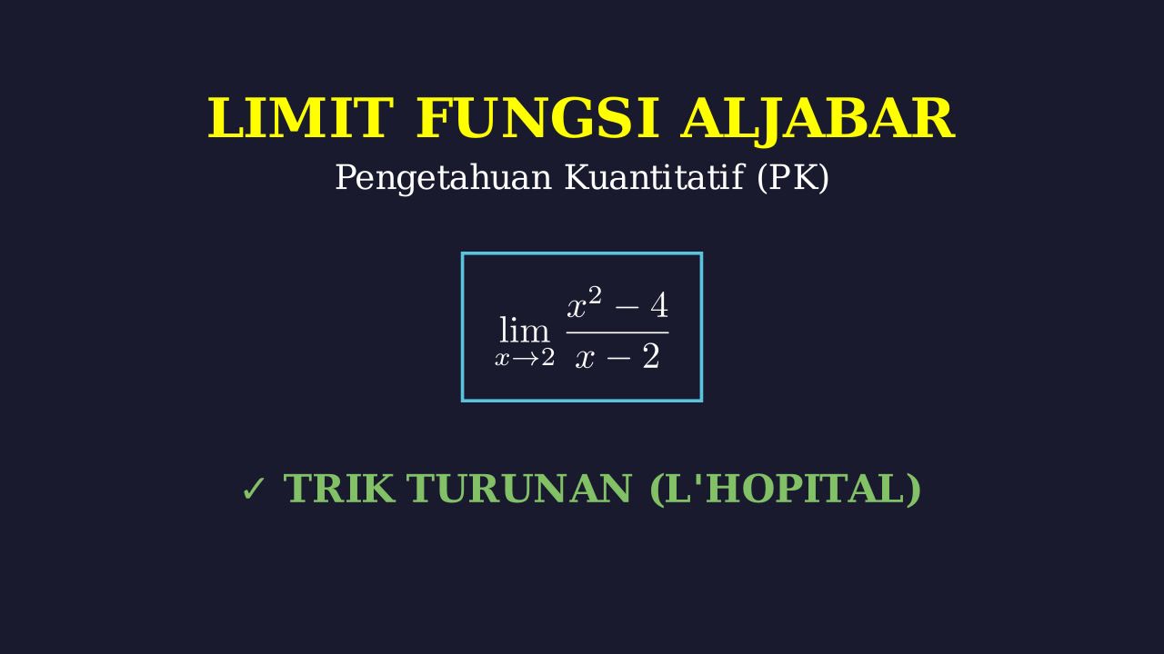 Limit Fungsi Aljabar: Konsep & Contoh Soal