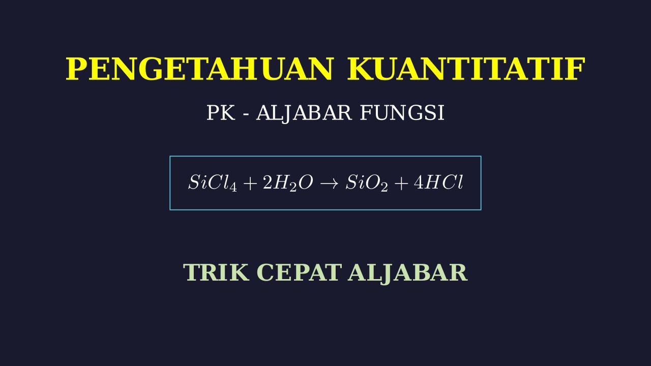 Menyetarakan Persamaan Reaksi Kimia