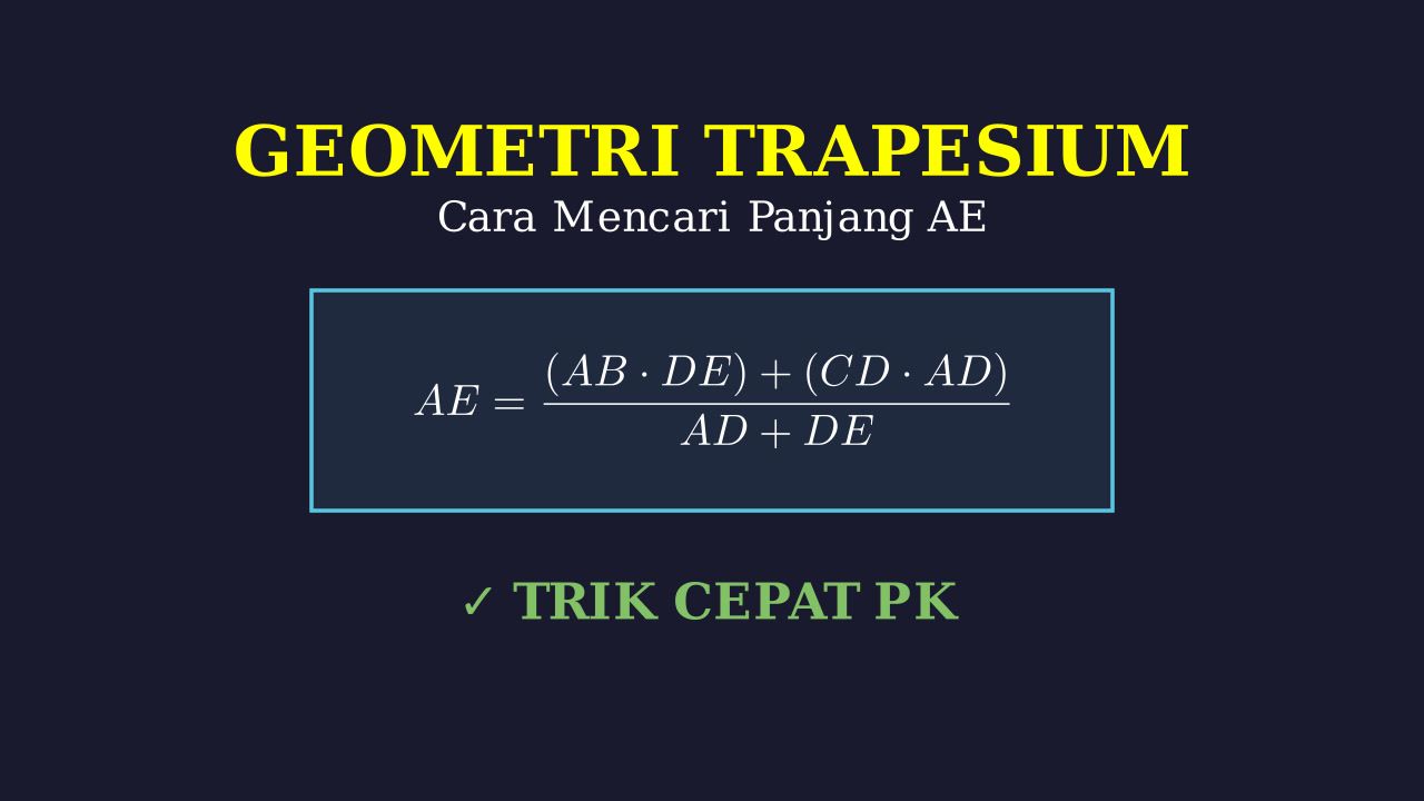 Menghitung Panjang AE Trapesium