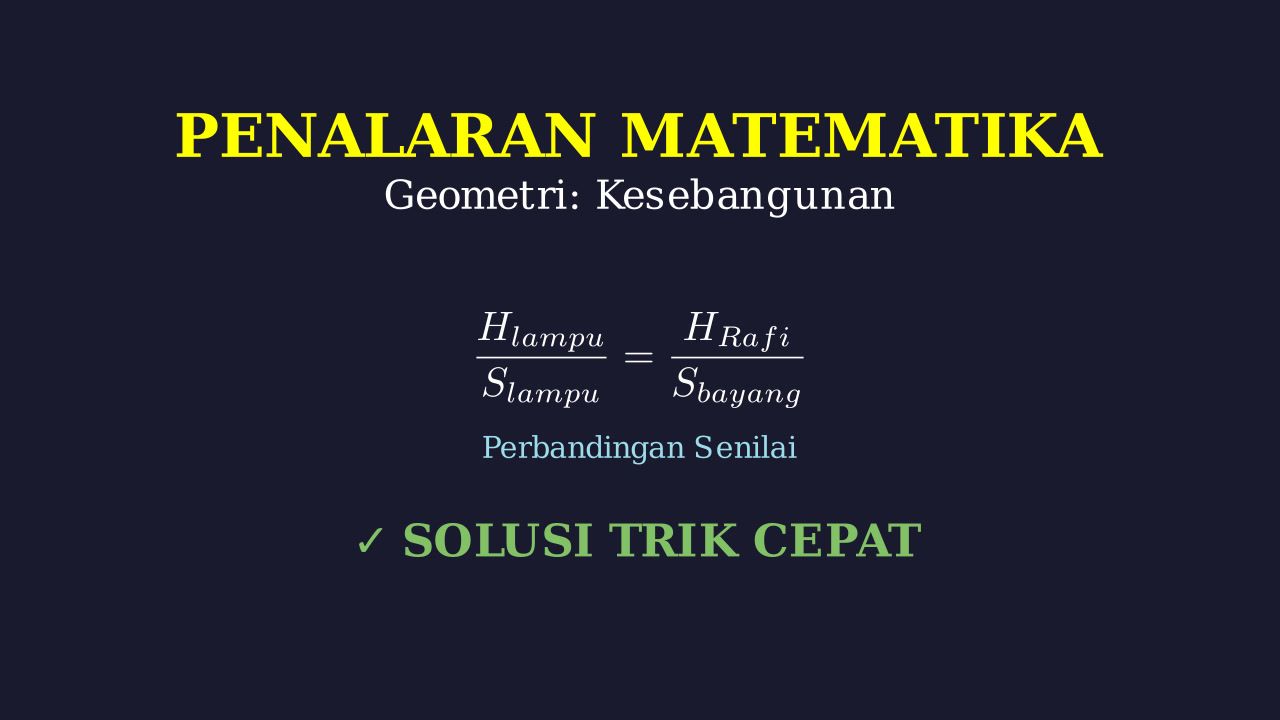 Kesebangunan: Menghitung Panjang Bayangan