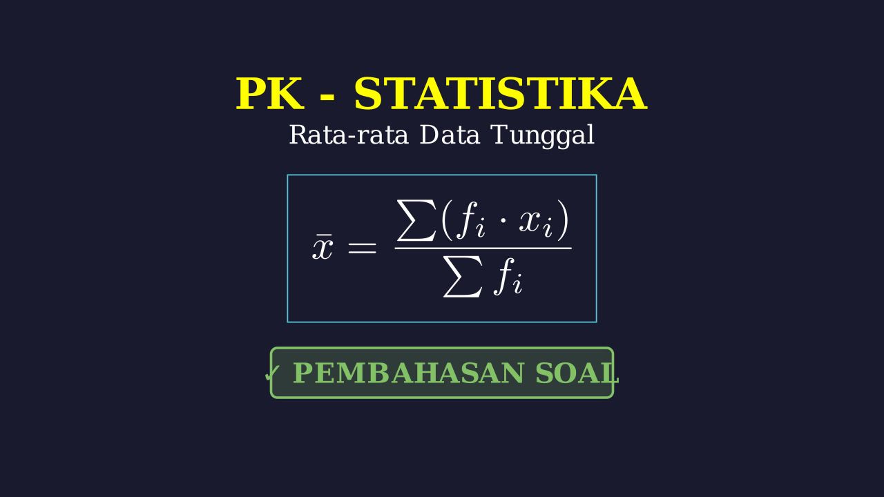 Statistika: Menghitung Rata-rata Data Tunggal