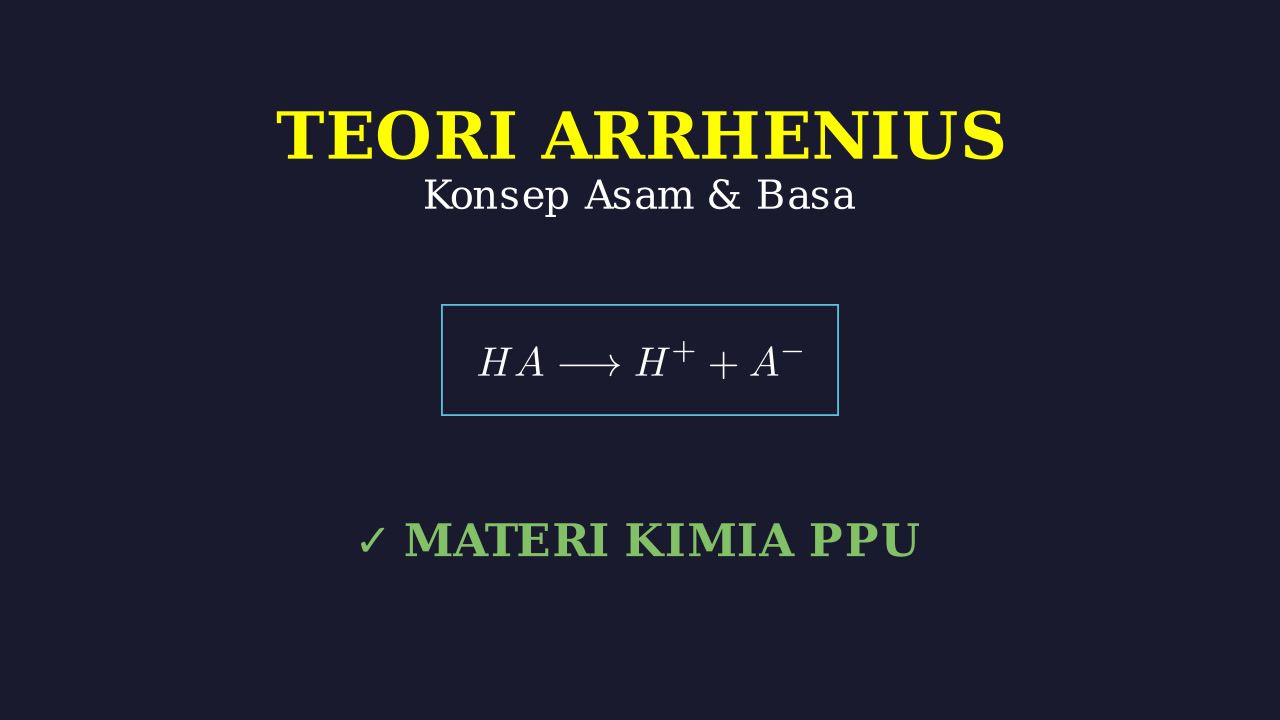 Teori Arrhenius: Penjelasan Mendalam