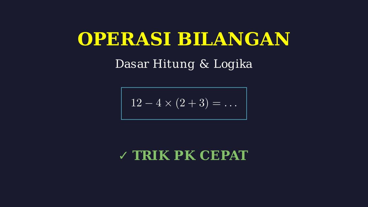 Operasi Hitung Dasar: Fondasi Matematika