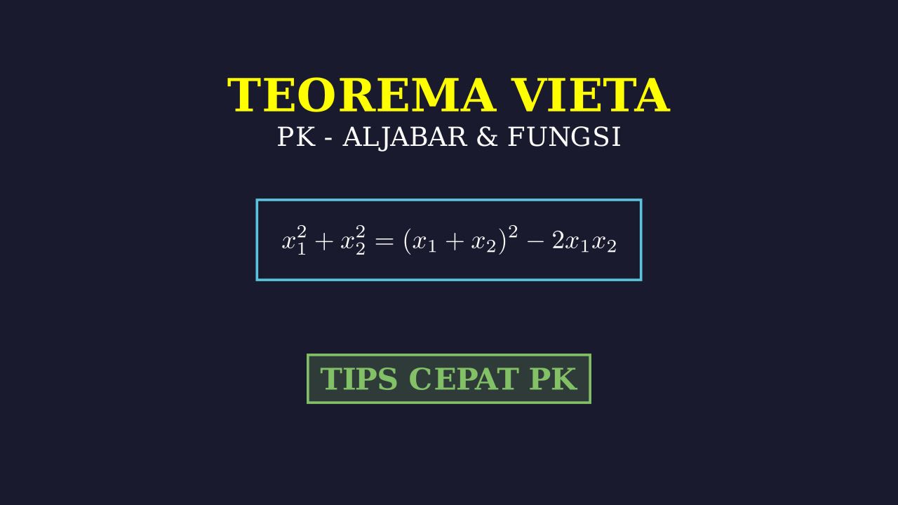 Teorema Vieta: Jumlah Kuadrat Akar