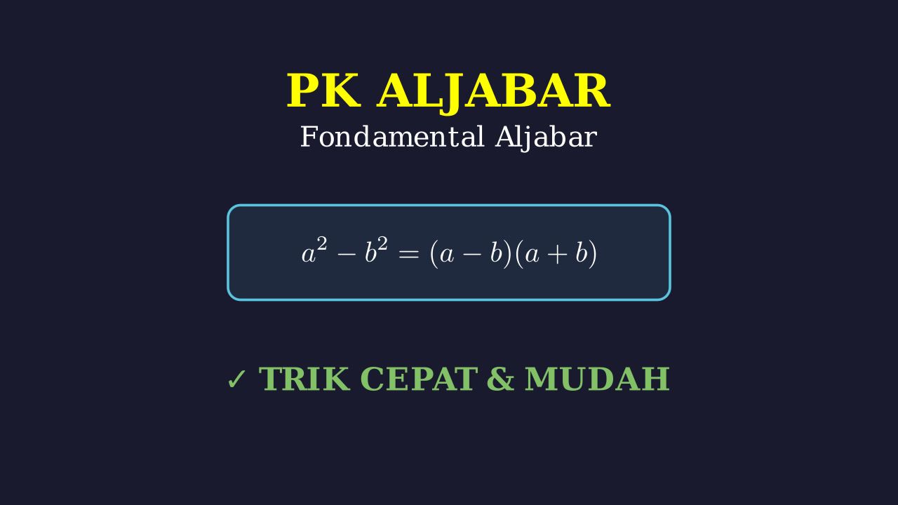 Fundamental Aljabar: Konsep Dasar