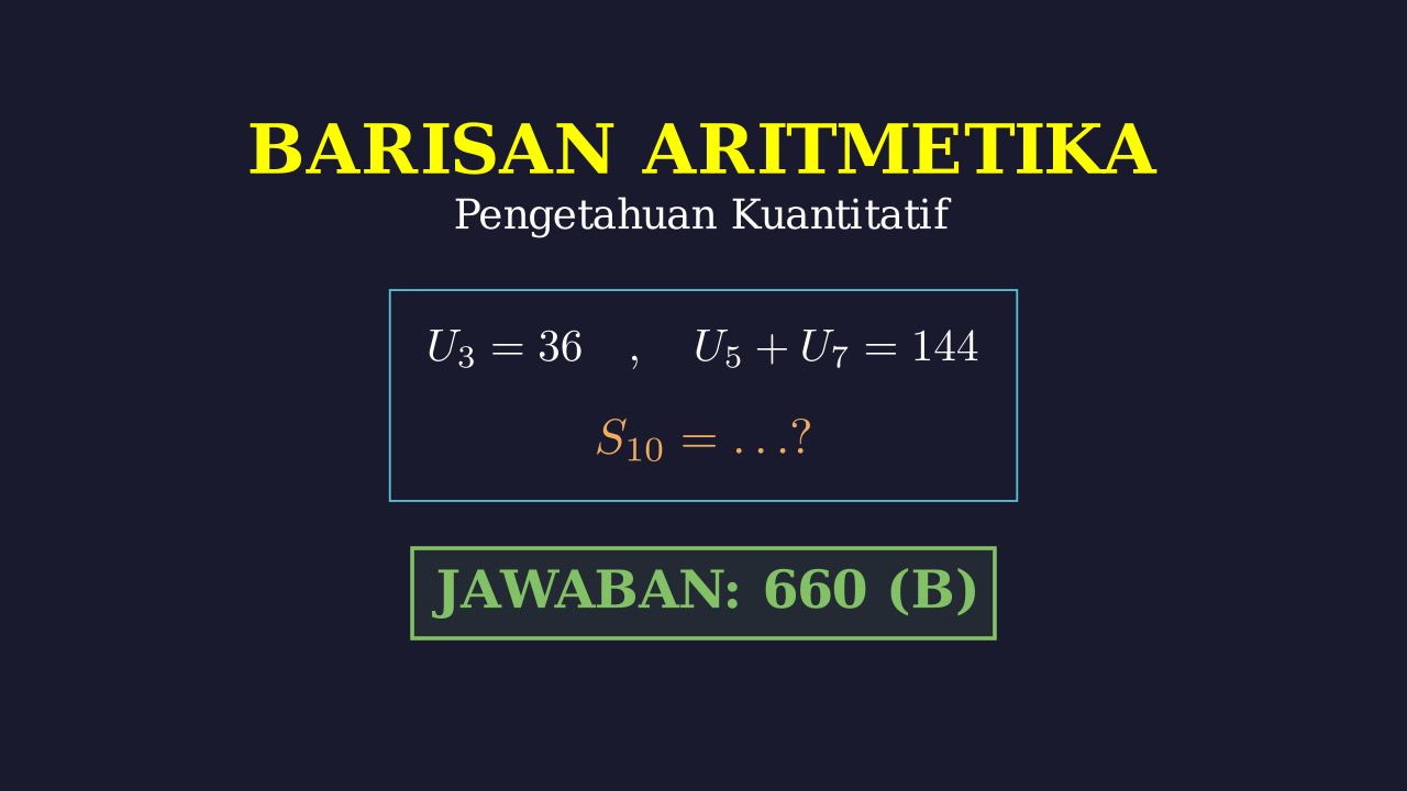 Menghitung Jumlah Deret Aritmetika