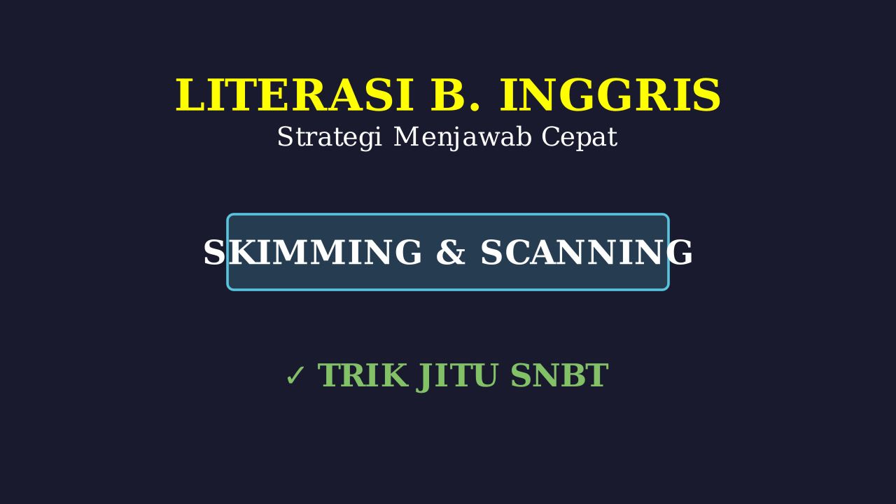 English Literacy Test Strategies