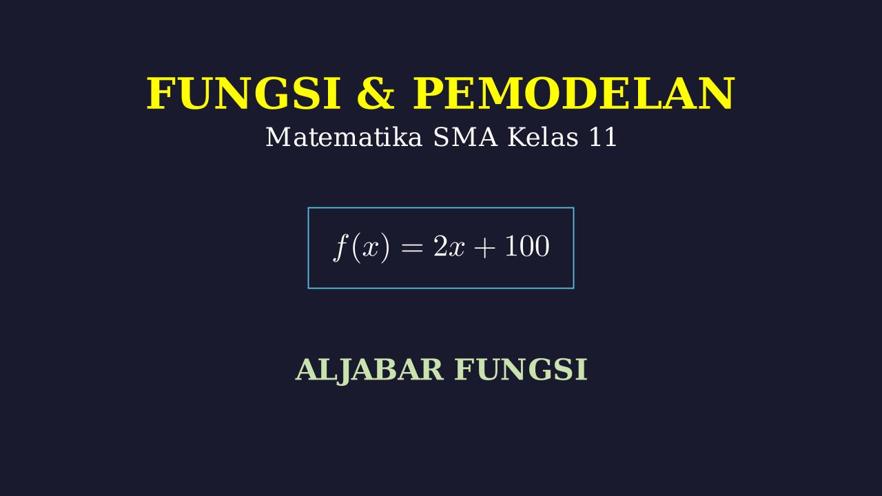 Fungsi dan Pemodelannya: Matematika Kelas 11