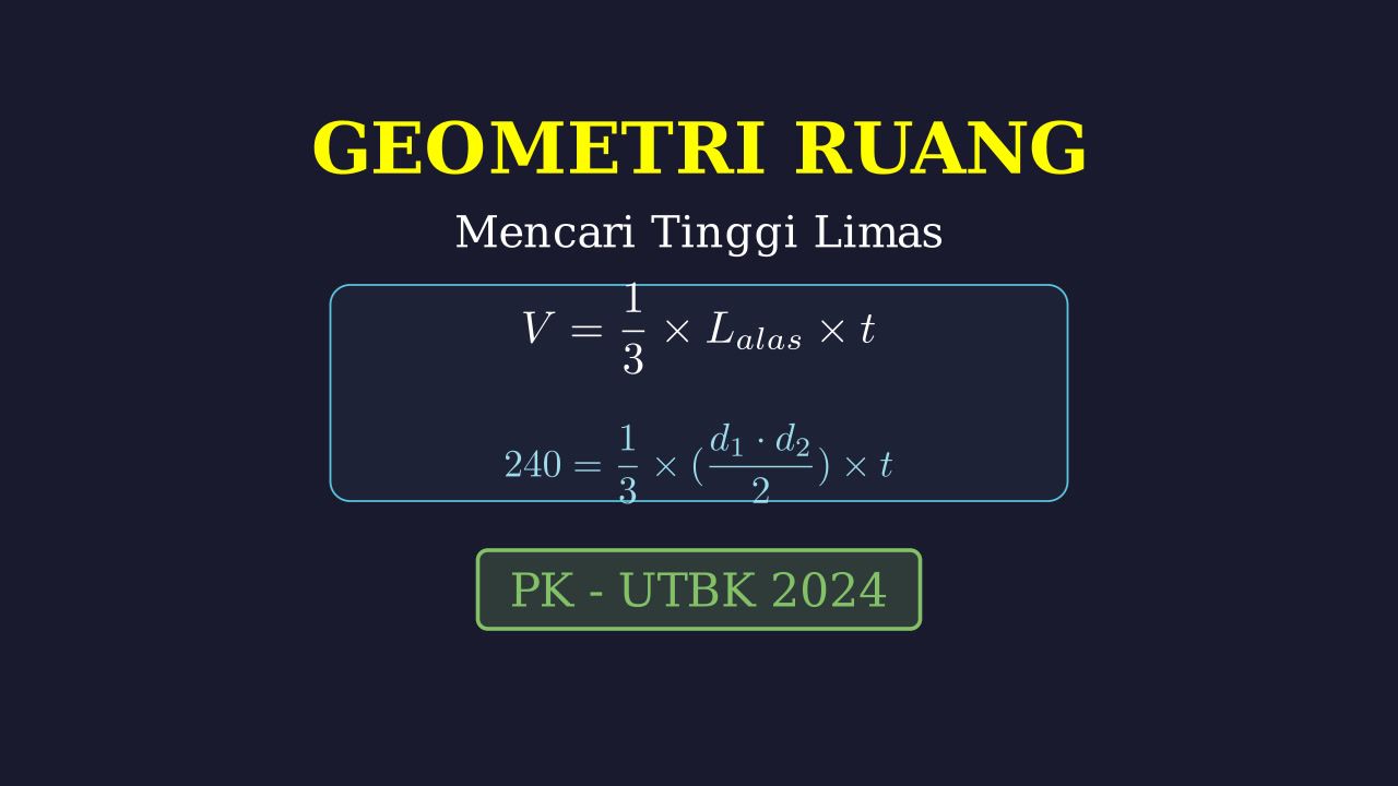Menghitung Tinggi Limas Alas Layang-layang