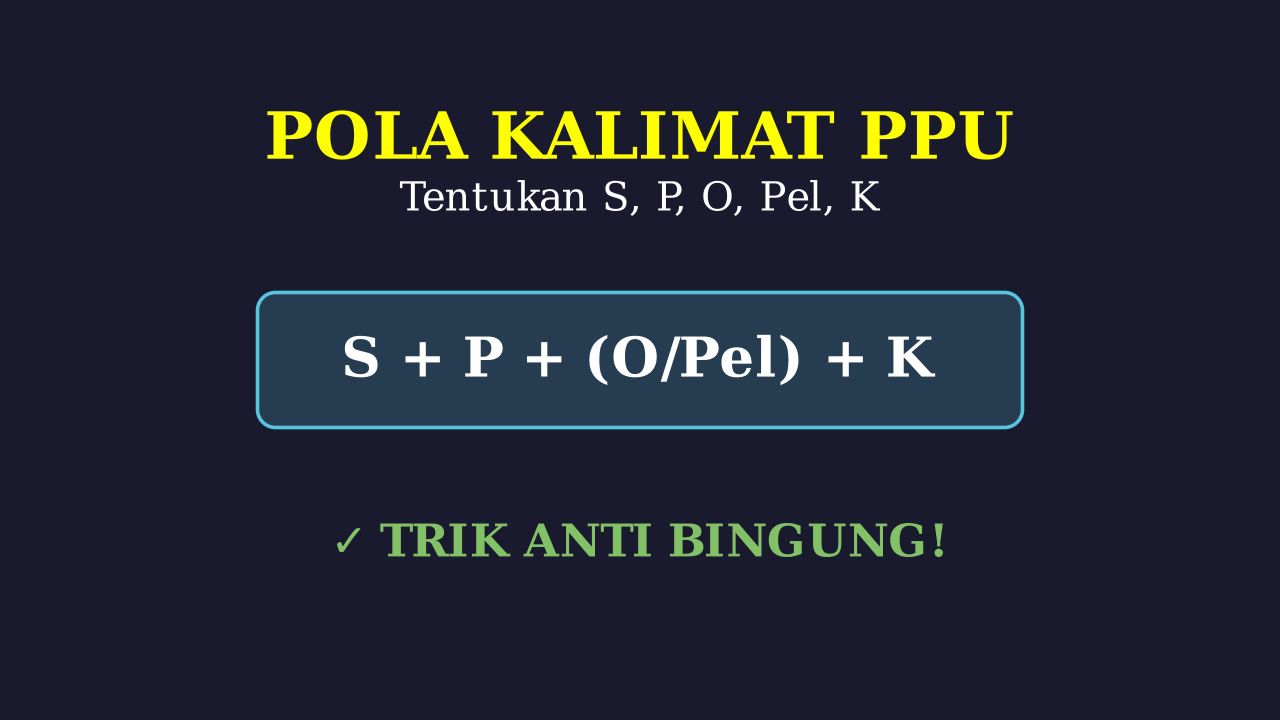 Trik Pola Kalimat PPU: SPOK & Pelengkap