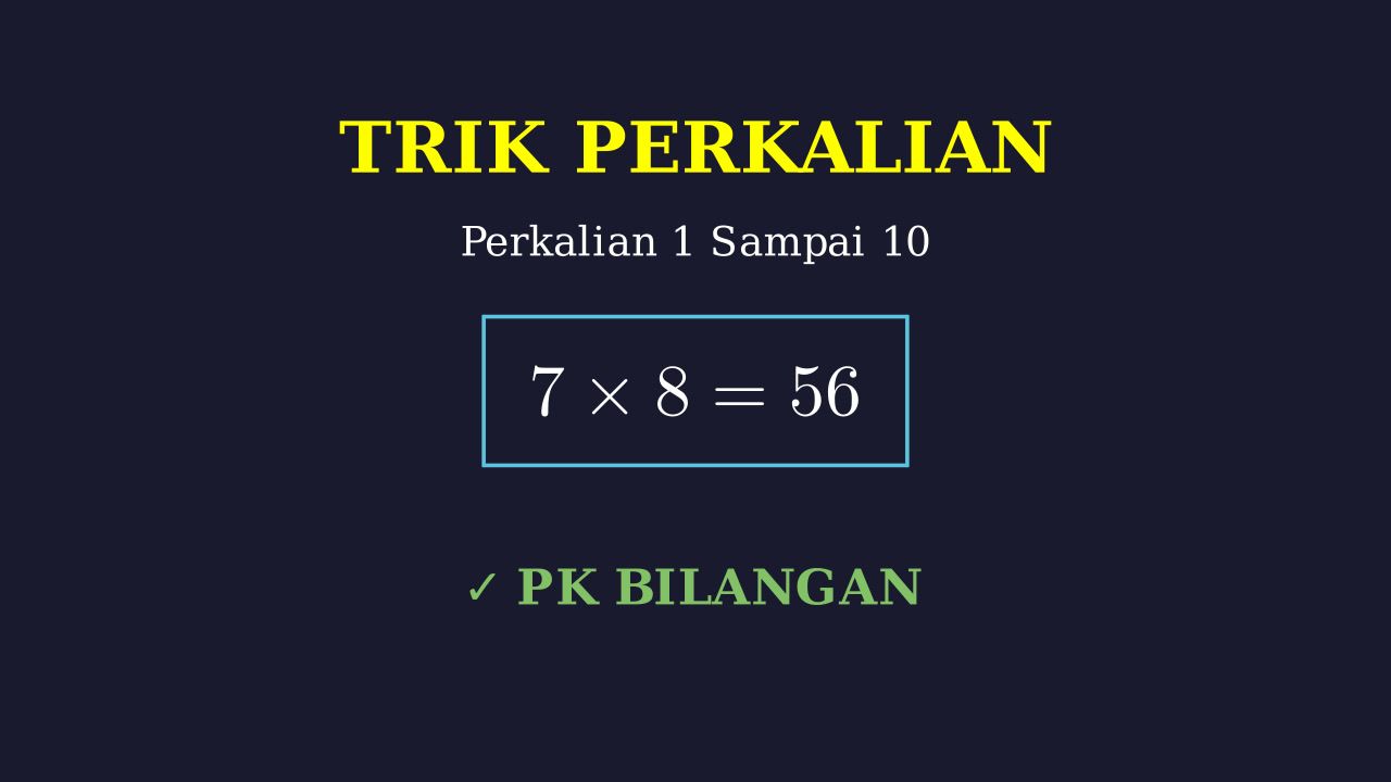 Belajar Perkalian 1 Sampai 10