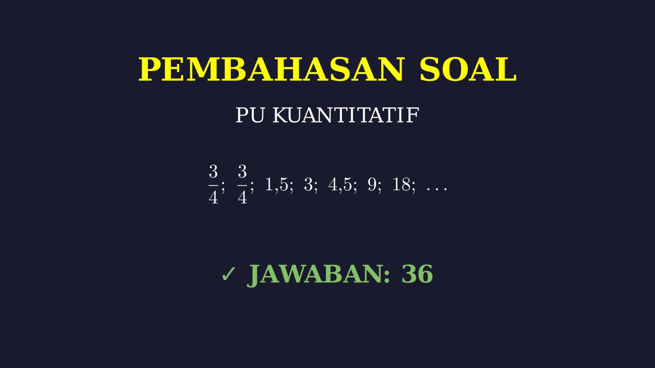 Pola Barisan Bilangan: SBMPTN TPA