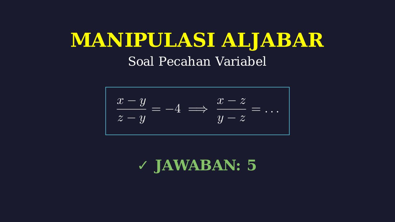 Manipulasi Aljabar: Mencari Nilai Ekspresi