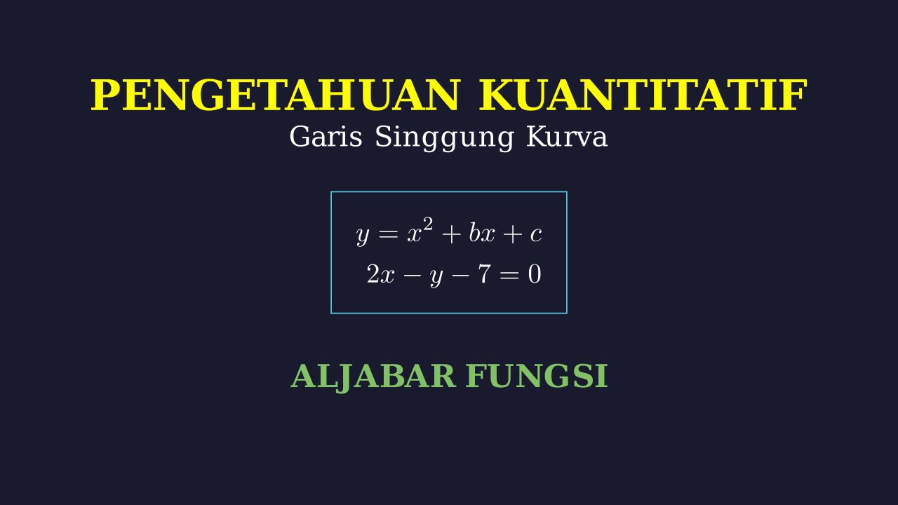 Garis Singgung Kurva Parabola