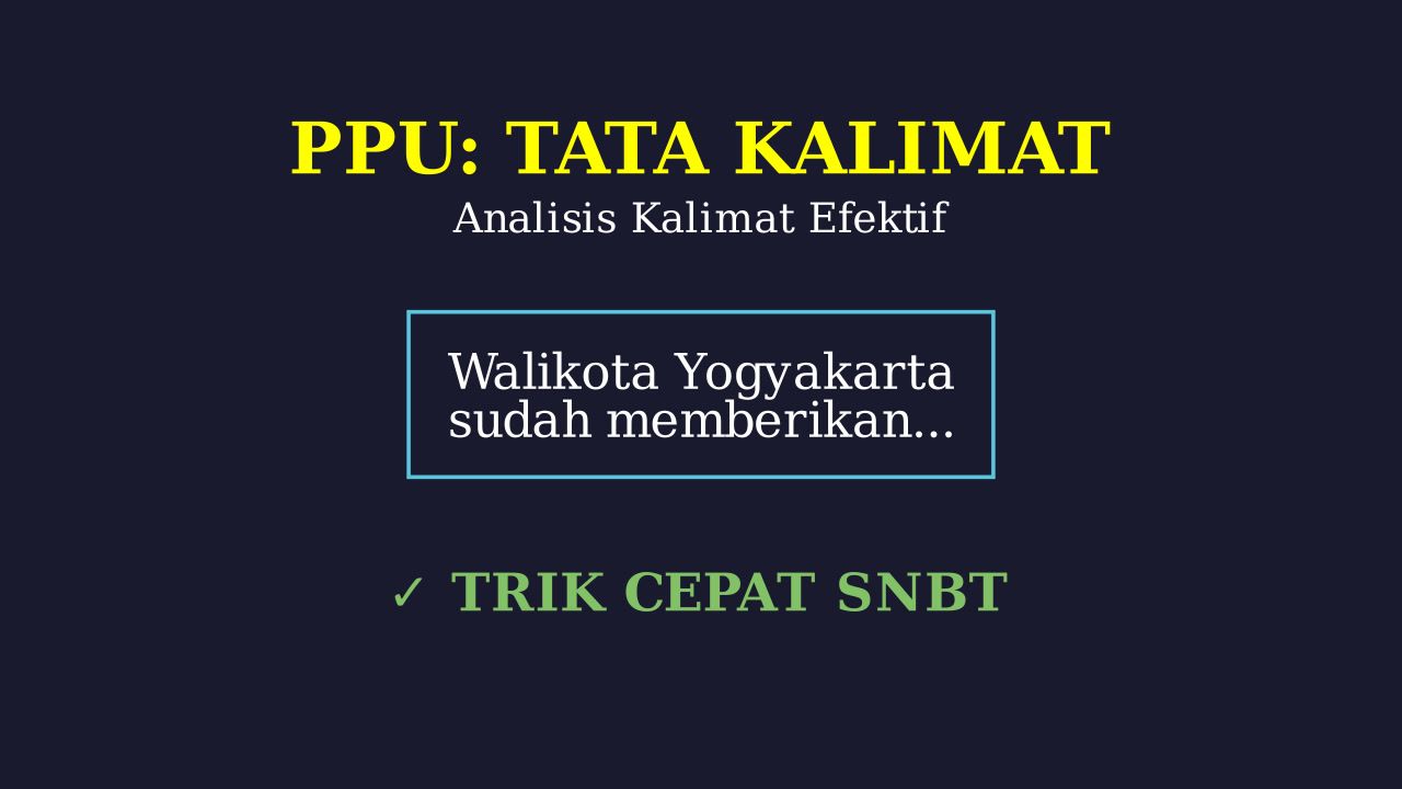 Analisis Struktur Kalimat: PKL Malioboro
