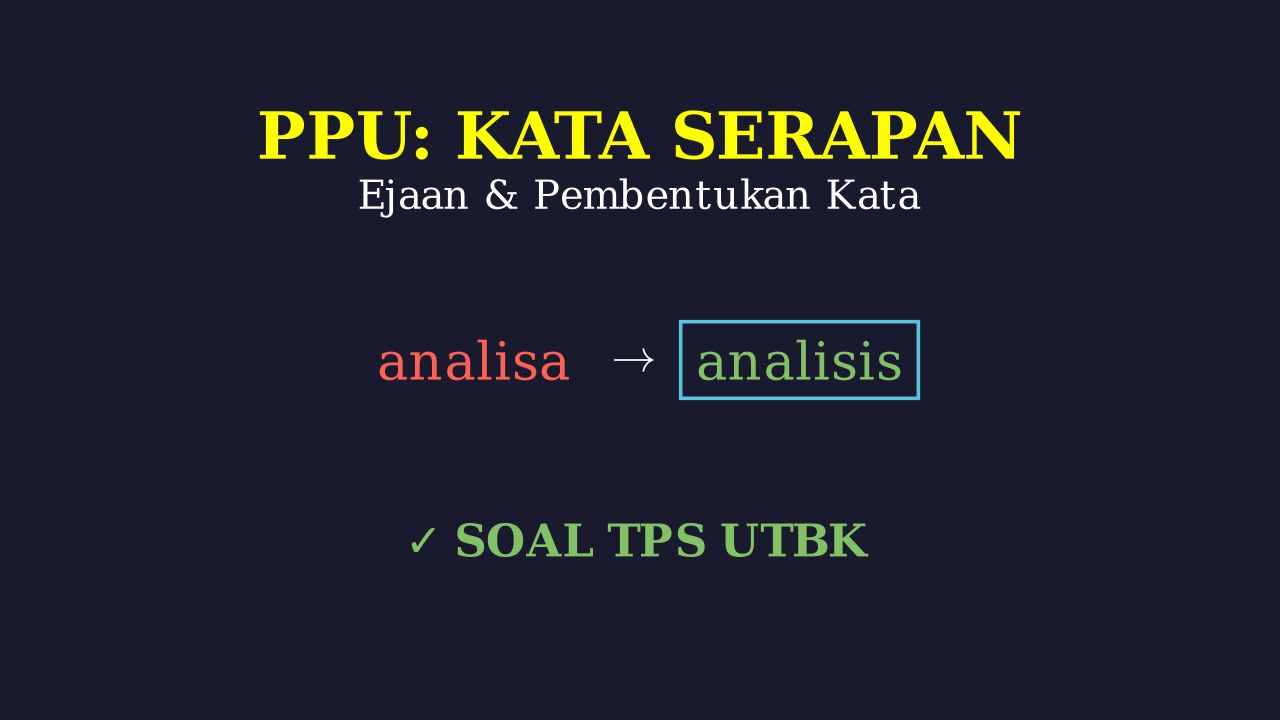 Penulisan Kata Serapan yang Benar