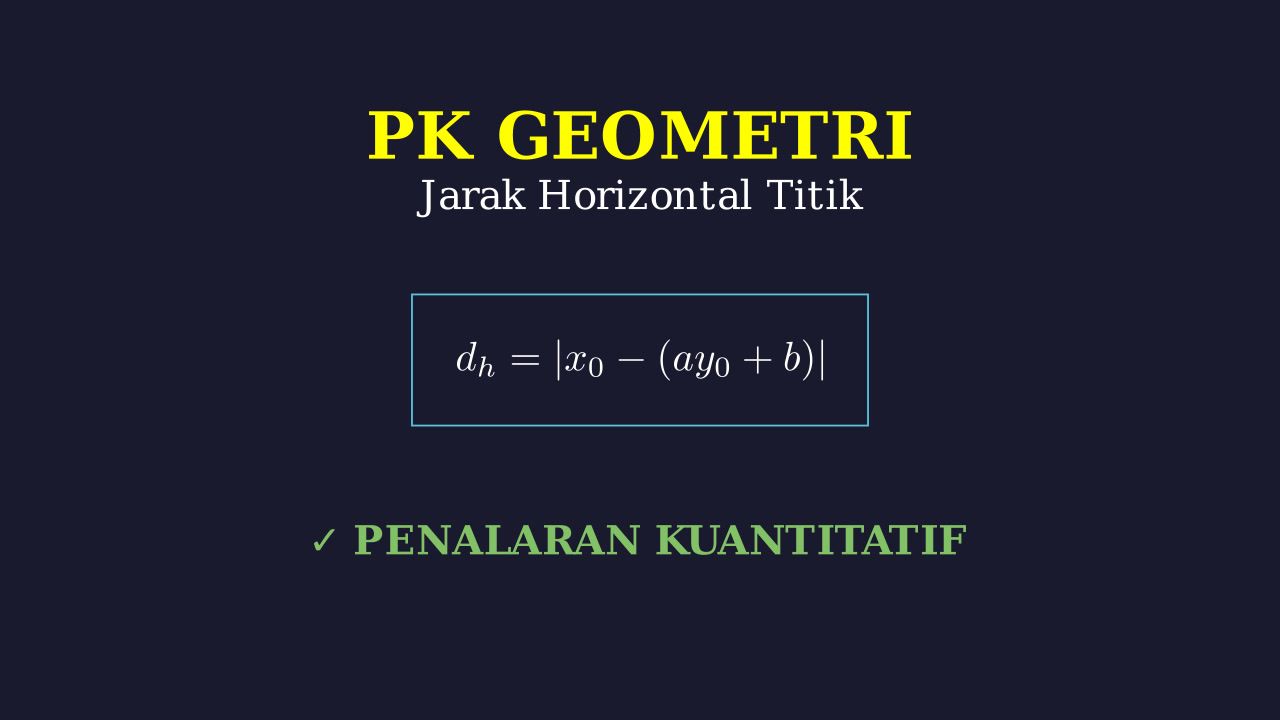 Jarak Horizontal Titik ke Garis