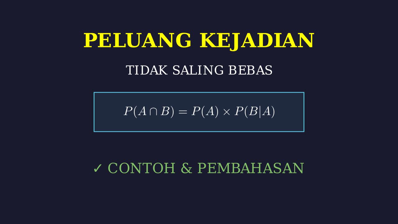 Peluang Kejadian Tidak Saling Bebas: Konsep & Contoh
