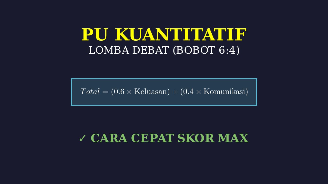 Menentukan Pemenang: Soal Penilaian Berbobot