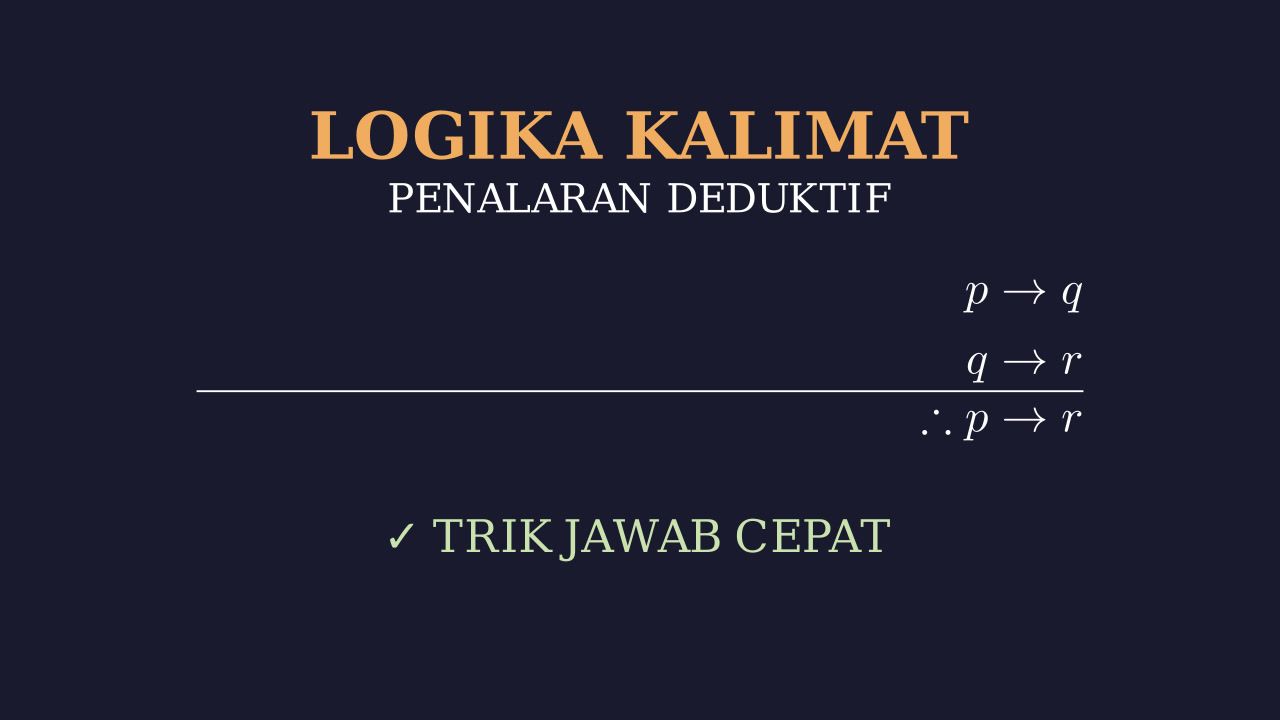 Logika Kalimat: Dasar Penalaran