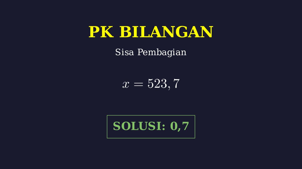Menentukan Sisa Pembagian
