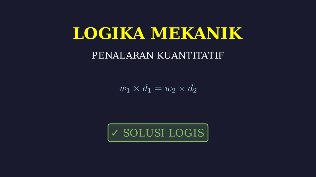 Logika Mekanik: Pembahasan Soal