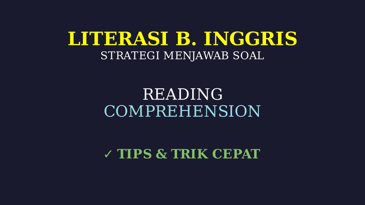 Menguasai Literasi Bahasa Inggris