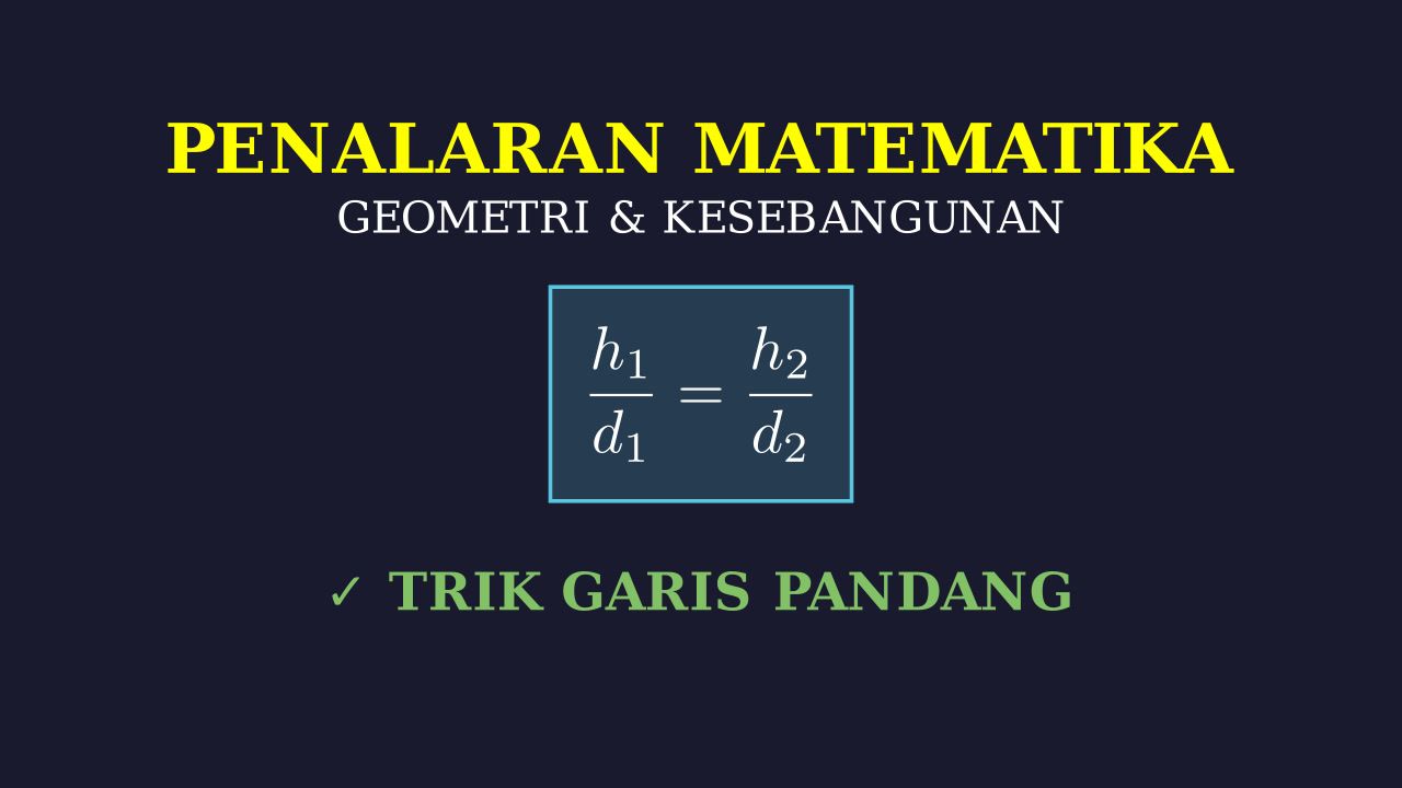 Kesebangunan: Pantulan dan Garis Pandang