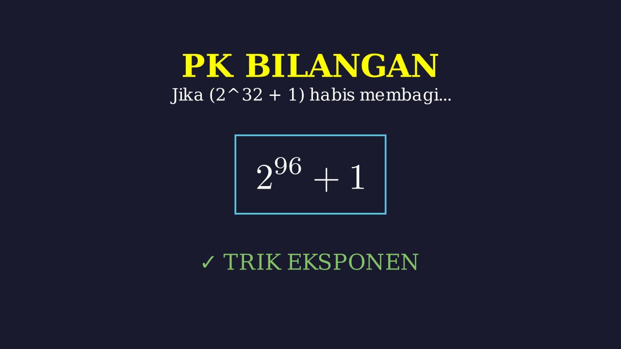 Keterbagian Bilangan Berpangkat