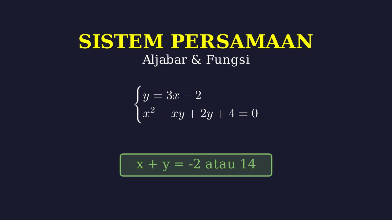 Mencari Nilai x + y: Sistem Persamaan Campuran