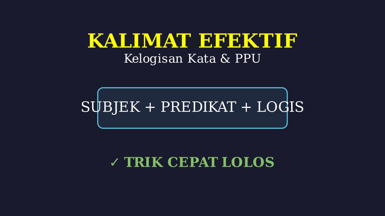 PBM: Kalimat Efektif & Kelogisan Kata