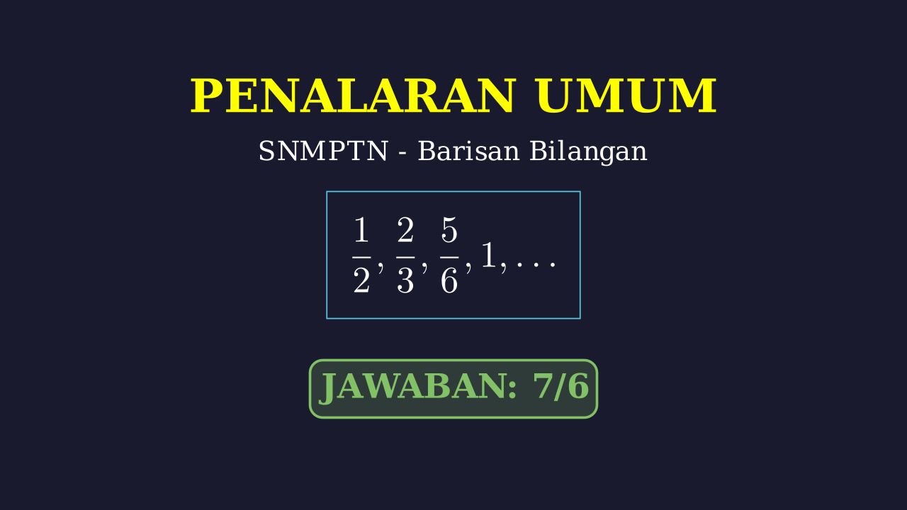 Pola Bilangan: Barisan Pecahan