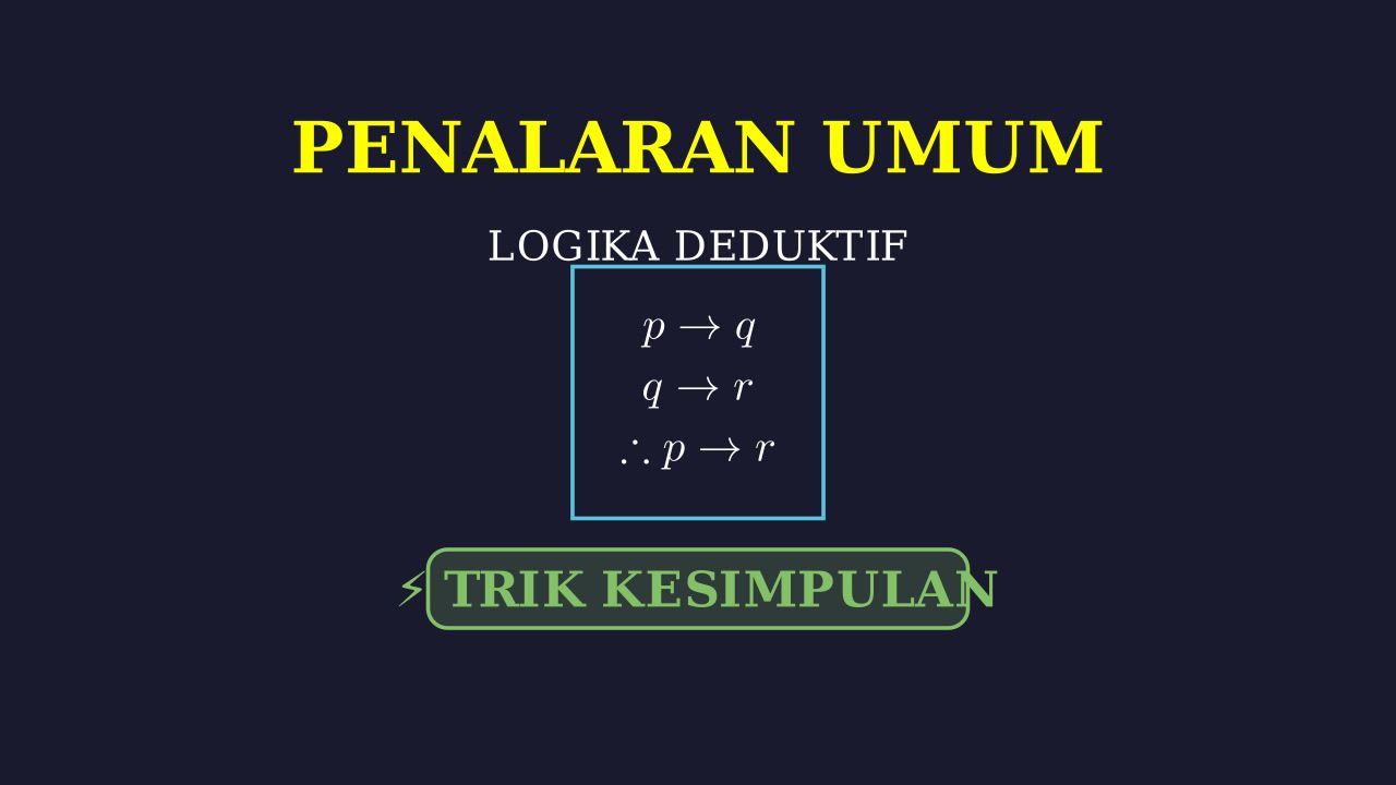 Trik Cepat Soal Kesimpulan