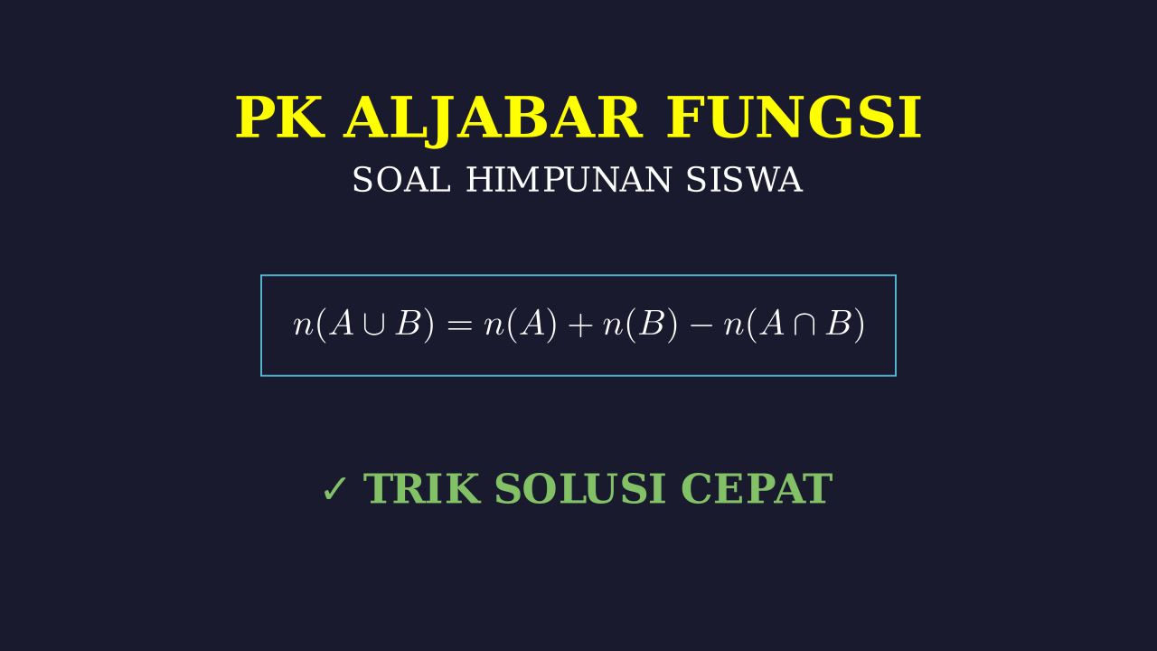 Soal Cerita: Konsep Himpunan
