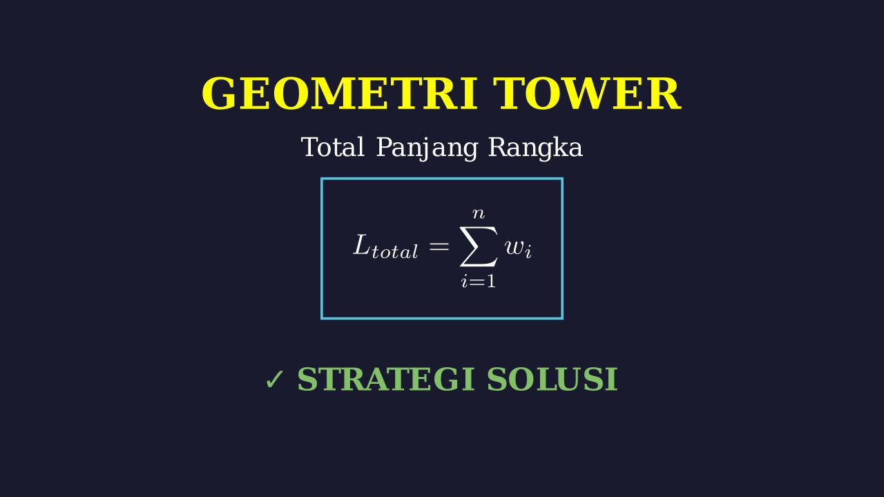 Menghitung Panjang Rangka Horizontal Tower
