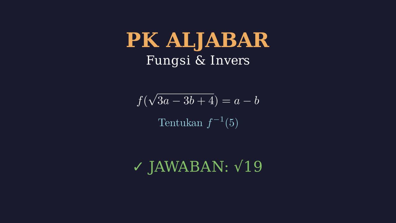Menentukan Nilai Fungsi Invers