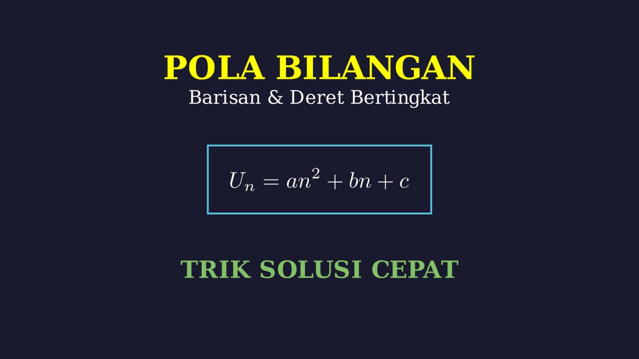 Barisan dan Deret Bilangan Bertingkat