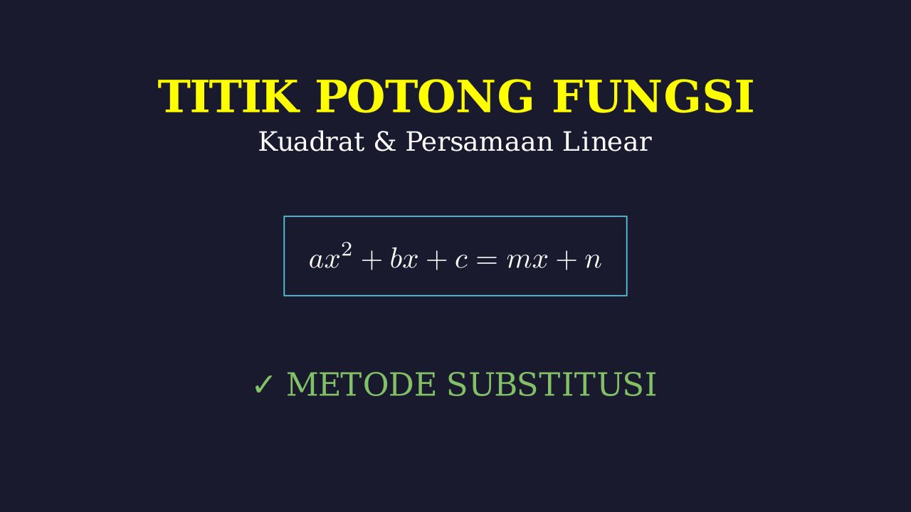 Intersection of Quadratic and Linear Functions